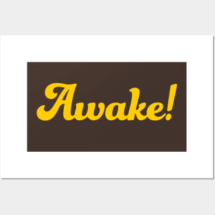 AWAKE (yellow) Posters and Art